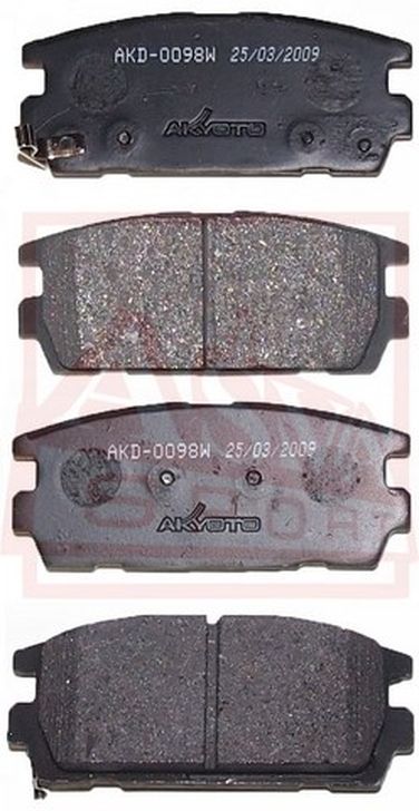 Asva AKD-0098 Комплект тормозных колодок, дисковый тормоз | зад | - 1