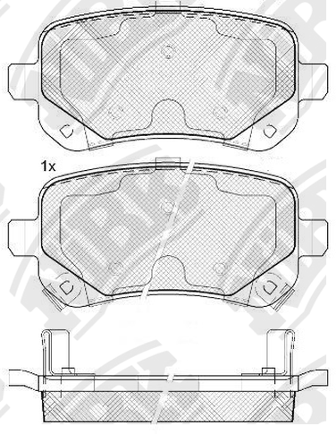 NIBK PN53002 Колодки тормозные дисковые | зад | - 1