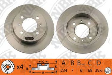 NIBK RN1096 Диск тормозной | зад | - 2