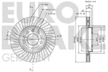 EUROBRAKE 5815203630 Тормозной диск - 3