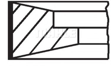 Mahle 061 77 N0 Колец поршневых комплект - 3