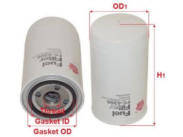 Sakura FC6206 Фильтр топливный HCV - 1