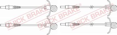 Quick Brake WS0181A Датчик износа тормозных колодок к-т на передн ось citroen: Evasion, All models 06.94-07.02 275mm + 3 - 1
