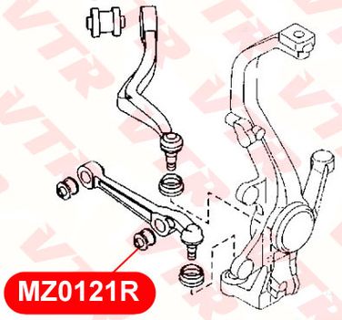 VTR MZ0121R Сайлентблок рычага передней подвески, наружный - 2