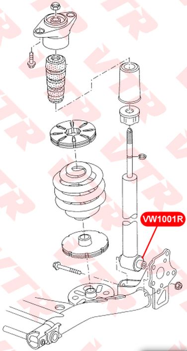 VTR VW1001R Втулка амортизатора задней подвески - 3