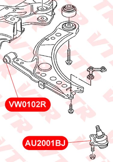 VTR VW0102R Сайлентблок нижнего рычага передней подвески, передний - 4