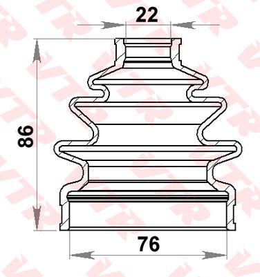 VTR HO2401R Чехол шрус переднего привода, универсальный (смазка+хомуты) - 2