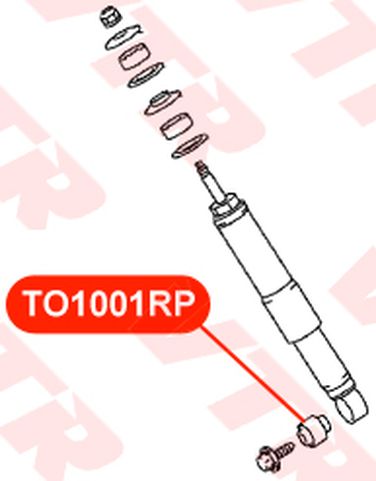 VTR TO1001RP Полиуретановый сайлентблок амортизатора задней подвески - 2