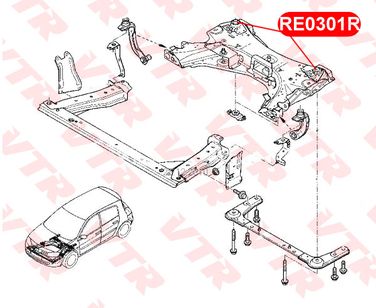 VTR RE0301R Сайлентблок подрамника передней подвески - 2