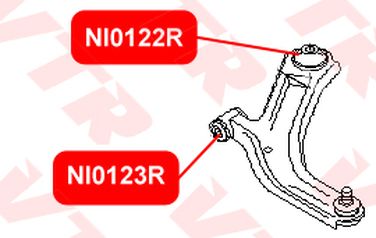 VTR NI0122R Сайлентблок рычага передней подвески, задний - 2