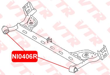 VTR NI0406R Cайлентблок балки задней подвески - 2