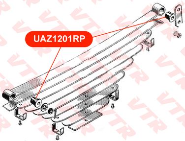 VTR UAZ1201RP Полиуретановая втулка рессоры передней и задней подвесок - 2