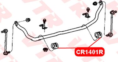 VTR CR1401RP Полиуретановая втулка стабилизатора передней подвески - 3