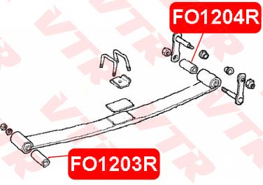 VTR FO1204R Втулка рессоры задней подвески, задняя - 3
