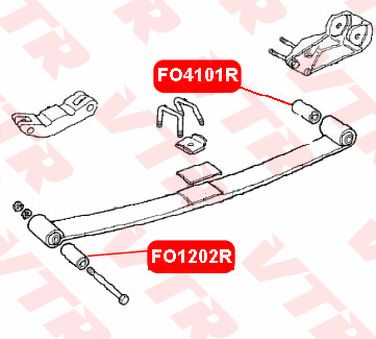 VTR FO1202R Втулка рессоры задней подвески, передняя - 3