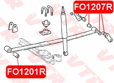 VTR FO1201R Втулка рессоры передней подвески, передняя - 2