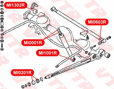 VTR MI1302R Втулка стабилизатора задней подвески, внутренняя - 2