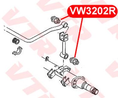 VTR VW3202R Втулка тяги стабилизатора передней и задней подвесок - 3