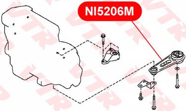 VTR NI5206M Подушка двигателя, левая - 2