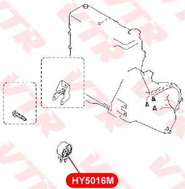 VTR HY5016M Подушка двигателя, передняя - 2