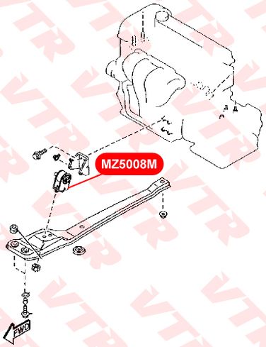 VTR MZ5008M Подушка двигателя, передняя - 2