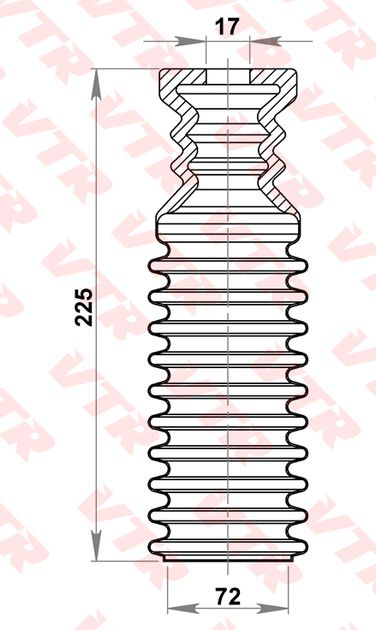 VTR NI2101R Чехол стойки амортизатора задней подвески - 2