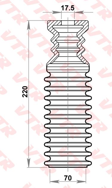 VTR NI2102R Чехол стойки амортизатора задней подвески - 2