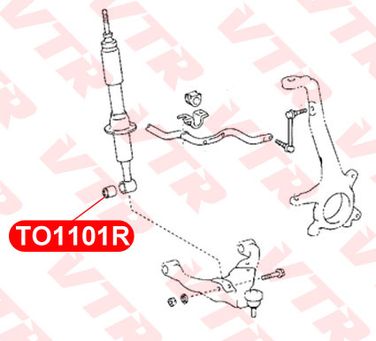 VTR TO1101R Сайлентблок амортизатора передней подвески - 2