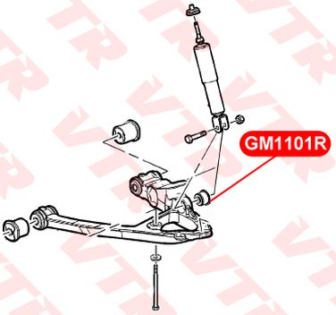 VTR GM1101R Сайлентблок амортизатора передней подвески - 3