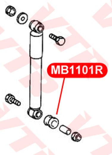 VTR MB1101R Сайлентблок амортизатора передней подвески, нижний - 2