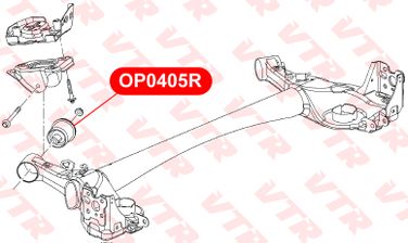 VTR OP0405R Сайлентблок балки задней подвески - 2