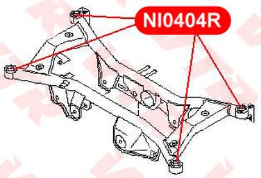 VTR NI0404R Сайлентблок балки задней подвески - 2