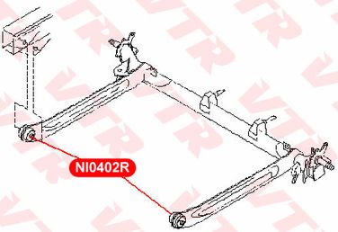VTR NI0402R Сайлентблок балки задней подвески, передний - 2