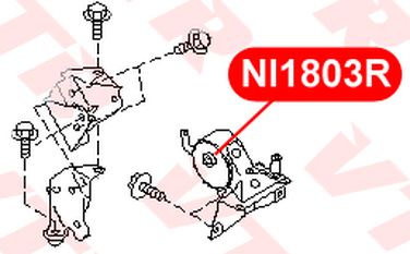VTR NI1803R Сайлентблок левой подушки двигателя - 2