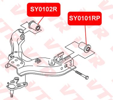 VTR SY0102R Сайлентблок нижнего рычага передней подвески, передний - 2