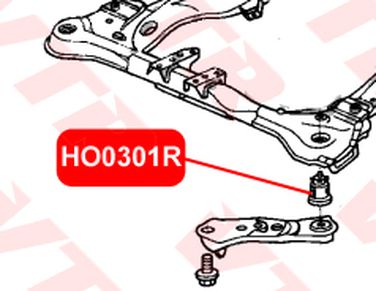 VTR HO0301R Сайлентблок подрамника передней подвески - 2
