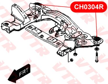 VTR CH0304R Сайлентблок подрамника передней подвески - 3