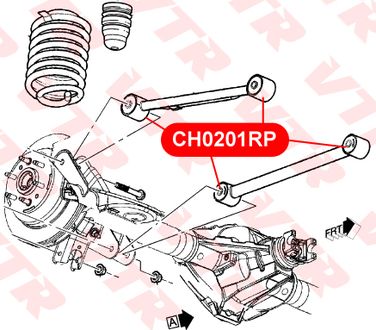 VTR CH0201RP Полиуретановый сайлентблок верхнего и нижнего рычага задней подвески - 2