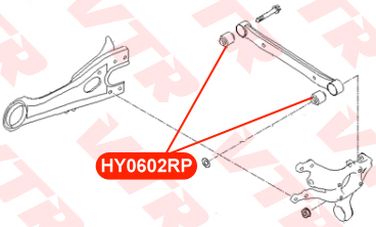VTR HY0602RP Полиуретановый сайлентблок поперечной тяги задней подвески - 2