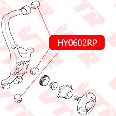 VTR HY0602RP Полиуретановый сайлентблок поперечной тяги задней подвески - 3