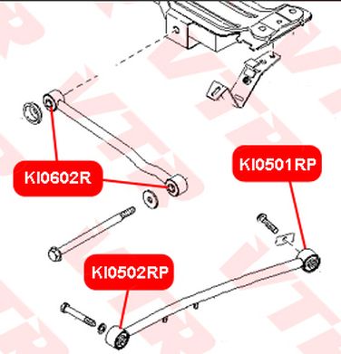 VTR KI0501RP Полиуретановый сайлентблок продольной тяги задней подвески, задний - 2