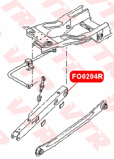 VTR FO0204RP Полиуретановый сайлентблок рычага задней подвески - 2