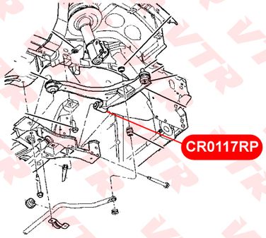 VTR CR0117RP Полиуретановый сайлентблок рычага передней подвески, передний - 2