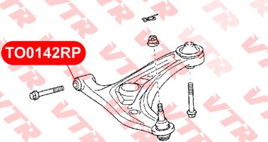 VTR TO0142RP Полиуретановый сайлентблок рычага передней подвески, передний - 2