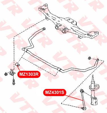 VTR MZ4301S Тяга стабилизатора задней подвески - 2