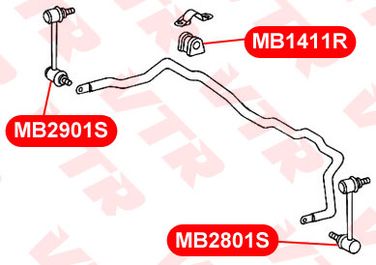VTR MB2901S Тяга стабилизатора передней подвески, правая - 2