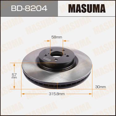 Masuma BD8204 Диск тормозной | перед | - 1