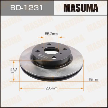 Masuma BD1231 Диск тормозной | перед | - 1