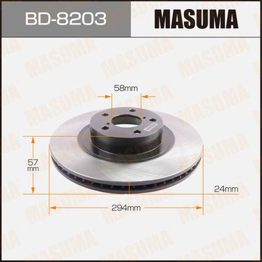 Masuma BD8203 Диск тормозной | перед | - 1