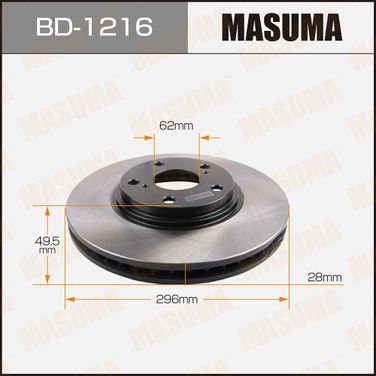 Masuma BD1216 Диск тормозной | перед | - 1